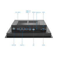 PC industriel tactile capacitif sans ventilateur de 10 pouces avec processeur Intel J1900/J6412/i3/i5/i7 en option, tablette informatique Windows embarquée