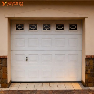 <span class=keywords><strong>Porte</strong></span> de <span class=keywords><strong>garage</strong></span> électrique segmentée de style américain avec isolation thermique, design moderne pour usage domestique - Product Image 4