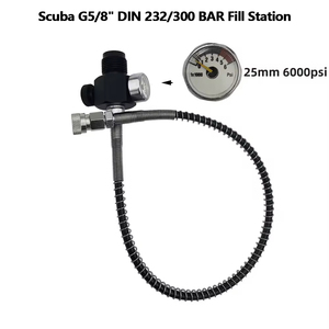 Adaptateur de remplissage G5/8" DIN 232/300 BAR pour station de plongée, de grande bouteille à petite bouteille, 250 Bar, 40 Mpa, 6 Kpsi - Product Image 4