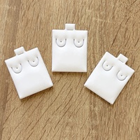 Support rectangulaire 3,8*5,1 cm pour boucles d'oreilles, avec coussinet blanc, cartes pour boucles d'oreilles, présentoir à bijoux, insert de plateau pour l'organisation