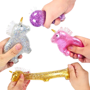 Unicorn Squishy Toy Rainbow <b>Bead</b> Stress Relief Sensory Fidget for Girls Boys Ages 14+ Office Desk - Product Image 4