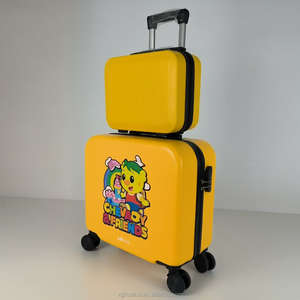 Ensemble de bagages de voyage à roulettes légers à roulettes bagage à main de couleur personnalisée <span class=keywords><strong>valise</strong></span> à impression ABS avec sac à main - Product Image 3