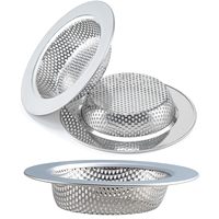 Haute qualité universel épaissi bordure perforé filtre maille en acier inoxydable cuisine évier filtre panier évier vidange crépine