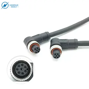 Kunden spezifische männliche Buchse Ip67 Ip68 Wasserdichter elektrischer Kabelst ecker des M8 M12-Sensors