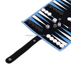 Biểu Tượng Tùy Chỉnh Du Lịch Xách Tay Da Roll-up Backgammon Thiết Lập Với Dice Hội Đồng Quản Trị Trò Chơi Cho Cờ Vua Những người đam mê - Product Image 4