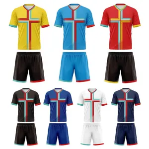 Passen Sie Team Fußball Trikot Männer Retro Club Fußball tragen Quick Dry Breath able Youth 7 on7 Fußball Uniformen für Erwachsene WO-X305