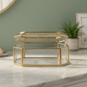 Display Case With <b>Lid</b> <b>Small</b> Large Cube Square Glass Photo Jewelry Product Display <b>Box</b> - Product Image 2