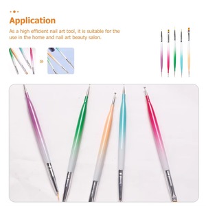 Professional Nail Art <b>Brush</b> Pen Set Double Head Dotting Tools for Beautiful Nail Designs Easy Operation Safe Material Salon - Product Image 3
