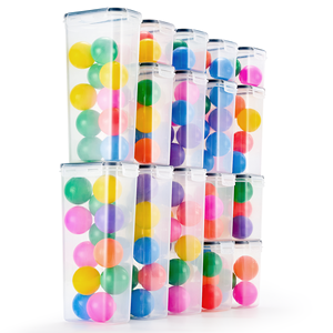 4 Pack Square Airtight Food <b>Storage</b> Bottles Lids Leak Proof BPA Free Plastic <b>Camping</b> Kitchen Pantry Organizer Cereal Flour Sugar - Product Image 4