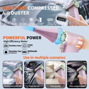 Điện công nghiệp Khăn lau bụi không khí 130000 vòng/phút thêm không dây có thể sạc lại động cơ không chổi than Blower 8000mAh pin có thể điều chỉnh bụi - Product Image 2