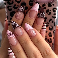 Ongles à presser OEM, courts, carrés, écologiques, haute résistance, doux pour la peau, pour le bureau, toutes occasions, tons doux