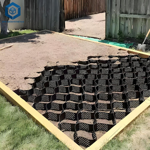 แผ่นตาข่ายรังผึ้งพลาสติกป้องกันการลาดตัวของพื้นดินแบบสามมิติสำหรับโครงการถนนในจอร์แดน - Product Image 1