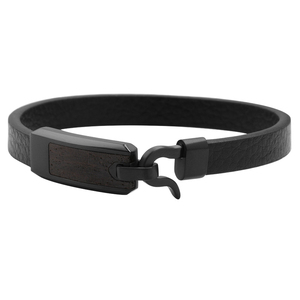 Pulsera de cinturón de cuero de acero inoxidable 316 y madera de <span class=keywords><strong>Bubinga</strong></span> de alta calidad para hombres - Product Image 6