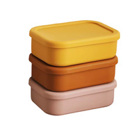 Boîte à lunch écologique réutilisable en silicone de qualité alimentaire, hermétique, compatible micro-ondes et lave-vaisselle, vente en gros