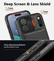 Coque pour iPhone 17 Pro en cuir PU vintage, accessoires tendance pour iPhone 17 Pro Max, étui de luxe