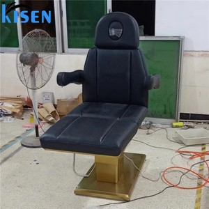 Kisen Factory Wholesale Black Gold Base Customized Color Beauty Salon Massage Spa <b>Electric</b> Adjustable Bed with Face Hole - Product Image 6