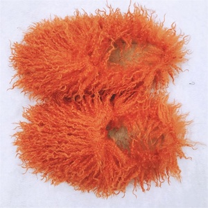 Zapatillas Casuales de Invierno y Otoño Listas para Enviar, Pantuflas de Piel de Mongolia, Pantuflas de Piel de Moda para Mujer - Product Image 4
