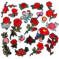 Op maat gemaakte geborduurde patches bloemen naam badge patch set voor kinderen volwassenen kleding tassen hoeden