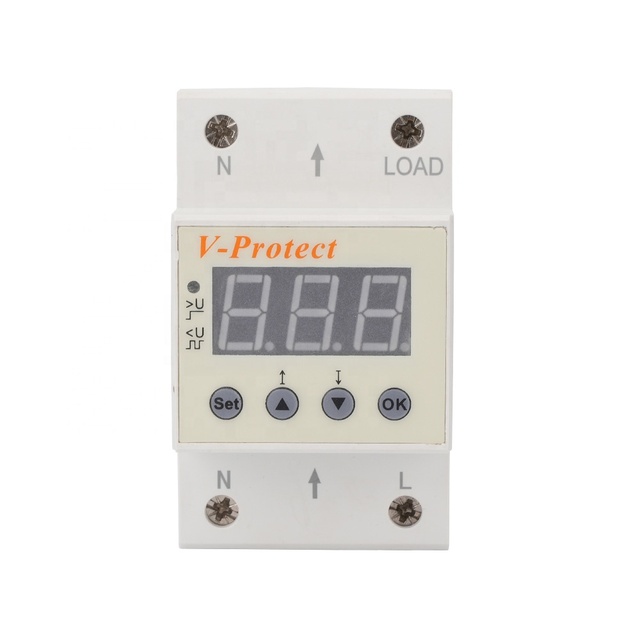 Intelligent Mini Surge Protector with over and under Voltage Protection Meter