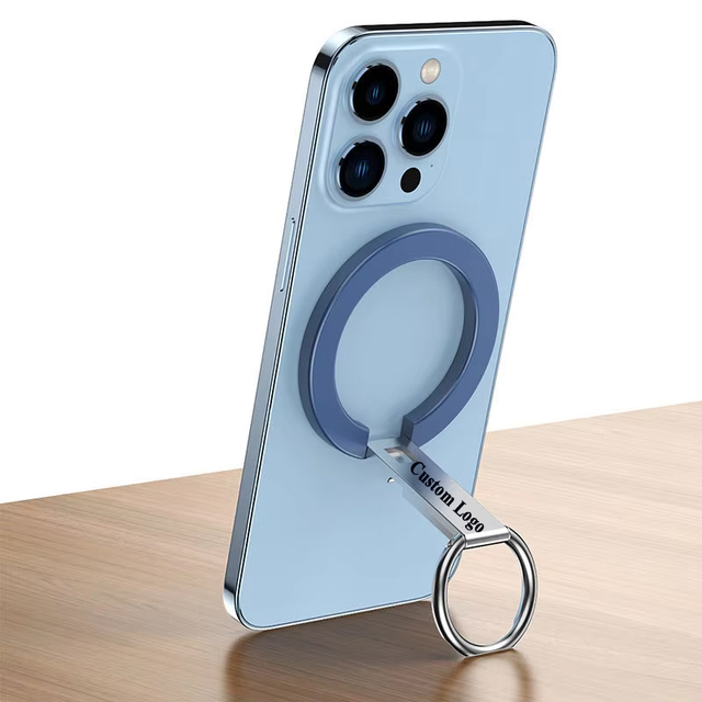 Magnetic Phone Ring Grip Finger Aluminum Phone Holder 360 Adjustable Desk Kickstand for iPhone 14 13 12 Pro Mini Max Plus Case