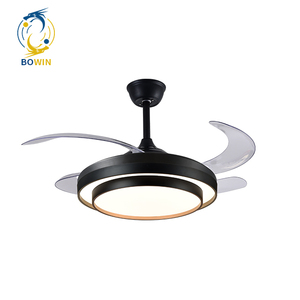 Ce RoHS Hot Bán hiện đại 42 inch có thể thu vào lưỡi quạt trần với ánh sáng với wifi điều khiển 6 tốc độ - Product Image 3