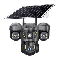 V380 Pro 6MP Outdoor PTZ 4G Solar Camera Three Lens Network Security CCTV Ip Camera