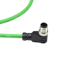 Conector M12 de 4 pines, código D, cables eléctricos industriales circulares de alimentación, conector macho, IP67, impermeable, mazo de cables, conector de cable