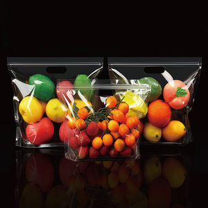 Factory Direct Fruit and Vegetables <b>Transparent</b> Breathable Hand Zipper <b>Bag</b> <b>Bag</b> Thick Breathable Handbag - Product Image 2