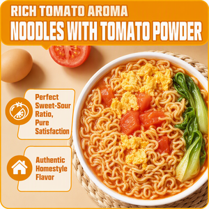 Sopa Instantánea de Tomate y Huevo, <span class=keywords><strong>Ramen</strong></span> Cremoso con Caldo Espeso, Trozos de Huevo Real y Tomate, Preparación en 5 Minutos, Venta al por Mayor, OEM - Product Image 3
