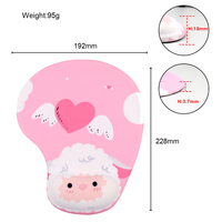 Tapis de souris de dessin animé mignon, Support de poignet ergonomique, antidérapant, doux, accessoires pour ordinateur portable, PC, Laptop, Gaming