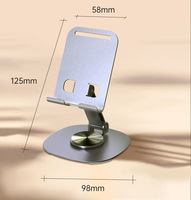 Support de téléphone portable pliable et portable, nouvelle conception, antidérapant, rotation à 360°, en aluminium, pour tous les téléphones