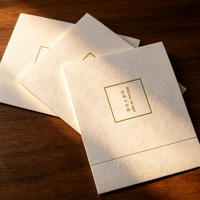 Impression de logo personnalisé, manchon en papier gaufré pour emballage de boîte avec logo en estampe dorée