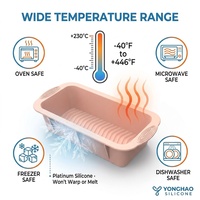 Moule à pain en silicone à démoulage rapide, qualité alimentaire, antiadhésif, réutilisable, 25 cm, personnalisable OEM, directement de l'usine, pour pain de mie DIY