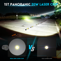 Lampe torche tactique laser LEP haute puissance la plus récente 20W Blanc IP68 Alliage d'aluminium Camping Extérieur Rechargeable Lampe torche LEP