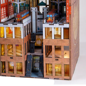 Double Scenes Design Home Decor Decorative Handcraft Serre-livres <span class=keywords><strong>diy</strong></span> doll house book nook 3d puzzles en bois - Product Image 6