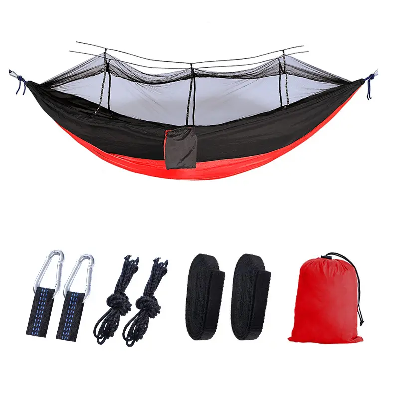 Hitorhike Adjustable Hammock with Mosquito Net Outdoor Camping Hammock Swings Max Mesh Customized Bug Fabric Packing Furniture