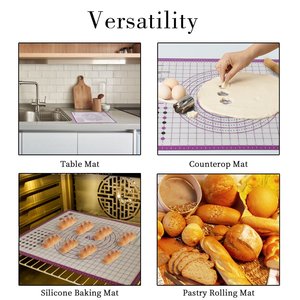 <span class=keywords><strong>Tapis</strong></span> de pâtisserie en silicone épais et antiadhésif RUK avec mesures 16" x 26" <span class=keywords><strong>silpat</strong></span> - Product Image 4