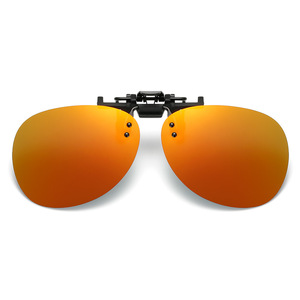 Oval <b>Gradient</b> Lens Clip-On <b>Sunglasses</b> Anti Glare Sun Protection Unisex Adult - Product Image 3