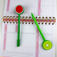 Vente chaude Kawaii Coloré 3d Stylo Mignon Fruits Forme Enfants Écriture Gel Orange Marqueur Stylos Dessin Animé Neutre Stylos À Bille