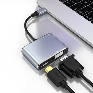 5in1 USB 3.0 <span class=keywords><strong>hdmi</strong></span> hub Répartiteur USB de données ultra-mince avec 4KHDMI <span class=keywords><strong>VGA</strong></span> USB PD65W Audio Laptop Surface Pro <span class=keywords><strong>PS4</strong></span> Drive Flash Drive - Product Image 1