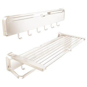 ราวแขวนผ้าขนหนูติดผนัง Heaven And Earth Fish แบบ 4 ราว พับได้ ปรับระดับได้ ติดตั้งด้วยกาวในตัว สำหรับห้องน้ำ - Product Image 1