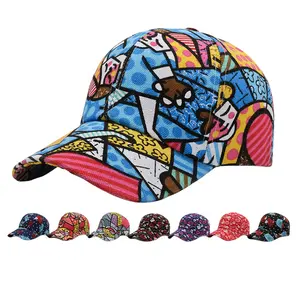 Berretti in tela di cotone Graffiti moda all'ingrosso Trending cappelli da Baseball regolabili Hip Hop per uomo