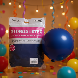 Ballons en latex Party Love 30 cm bleu foncé R12 pour fêtes et décorations d'anniversaire - Product Image 2