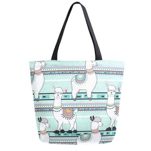 Bolso de compras con asa de algodón para mujer, bolsa de mano con logotipo de impresión Digital, a la moda, personalizado - Product Image 5