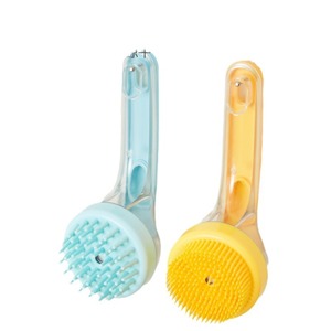 Pet Bath Brush Long Handle Massage <b>Shampoo</b> <b>For</b> <b>Dogs</b> Cats Scalp Cleaning Grooming Tool - Product Image 5