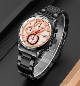 Montre à quartz pour homme SKMEI 9395 en acier inoxydable, 6 aiguilles, chronomètre, mode, luxe, affaires, vente en gros, usine - Product Image 4