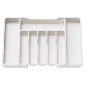 Organizadores de Cajones Ajustables de Plástico para el Hogar y Soporte de Almacenamiento, Estante para Utensilios de Cocina, Soporte para Cubiertos - Product Image 2