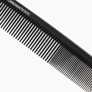 Peine de Pelo Profesional de Fibra de Carbono Negra, 9 Piezas, Peine Alisador de Pelo de Plástico, Doble Tamaño, Peine de Barbero - Product Image 4