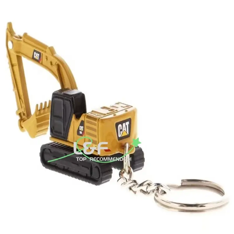 Pequeño regalo E320 mini excavadora llavero colgante aleación excavadora coche de ingeniería