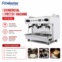 Mesin Kopi Industri Pintar Mini Otomatis Kecil Sepenuhnya Semi Otomatis Otomatis All in One 110 220 V Pembuat Espresso dan Penggiling
